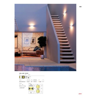 Redo 90096 - LED Venkovní nástěnné svítidlo PLANIT LED/10W/230V 3000K IP54 antracit