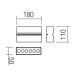 Redo 90117 - LED Venkovní nástěnné svítidlo MITIC 1xLED/15W/230V IP54