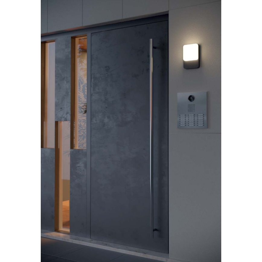 Redo 90133 - LED Venkovní nástěnné svítidlo se senzorem pohybu a soumraku COLIN LED/9W/230V 3000K IP54 antracit