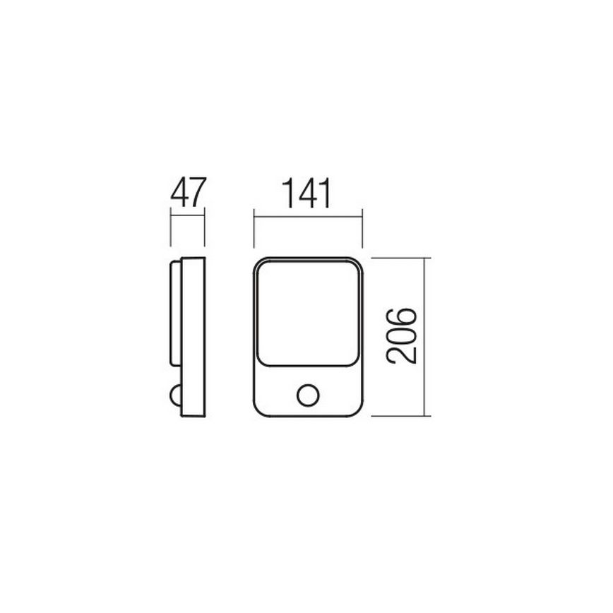 Redo 90133 - LED Venkovní nástěnné svítidlo se senzorem pohybu a soumraku COLIN LED/9W/230V 3000K IP54 antracit