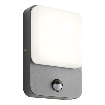 Redo 90134 - LED Venkovní nástěnné svítidlo se senzorem pohybu a soumraku COLIN LED/9W/230V 4000K IP54 antracit