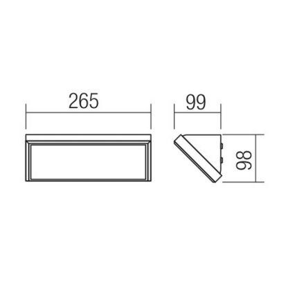 Redo 90159 - LED Venkovní nástěnné svítidlo MAKO 1xLED/12W/230V IP65