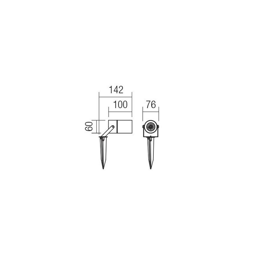 Redo 90183 - Venkovní lampa PIT 1xGU10/35W/230V IP65