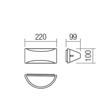 Redo 90191 - LED Venkovní nástěnné svítidlo SCUDO LED/10W/230V 3000K IP54 antracit