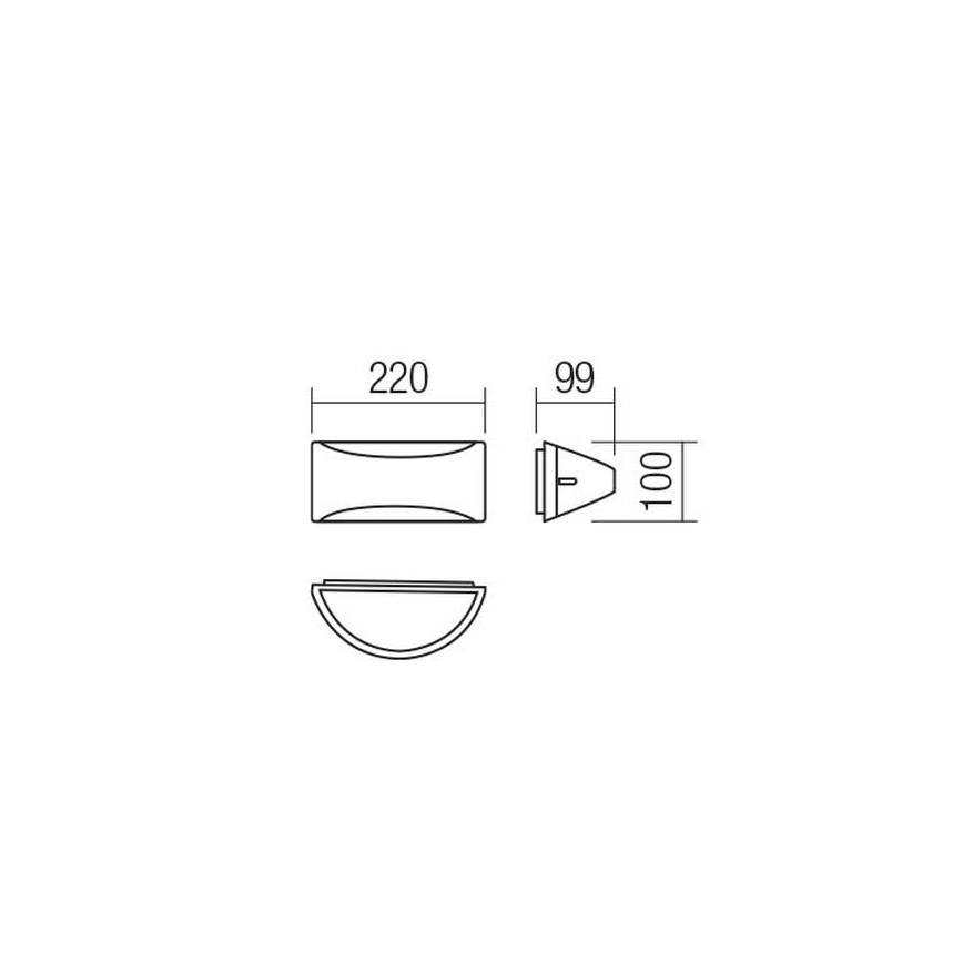 Redo 90191 - LED Venkovní nástěnné svítidlo SCUDO LED/10W/230V 3000K IP54 antracit