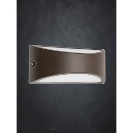 Redo 90192 - LED Venkovní nástěnné svítidlo SCUDO LED/10W/230V 3000K IP54 hnědá