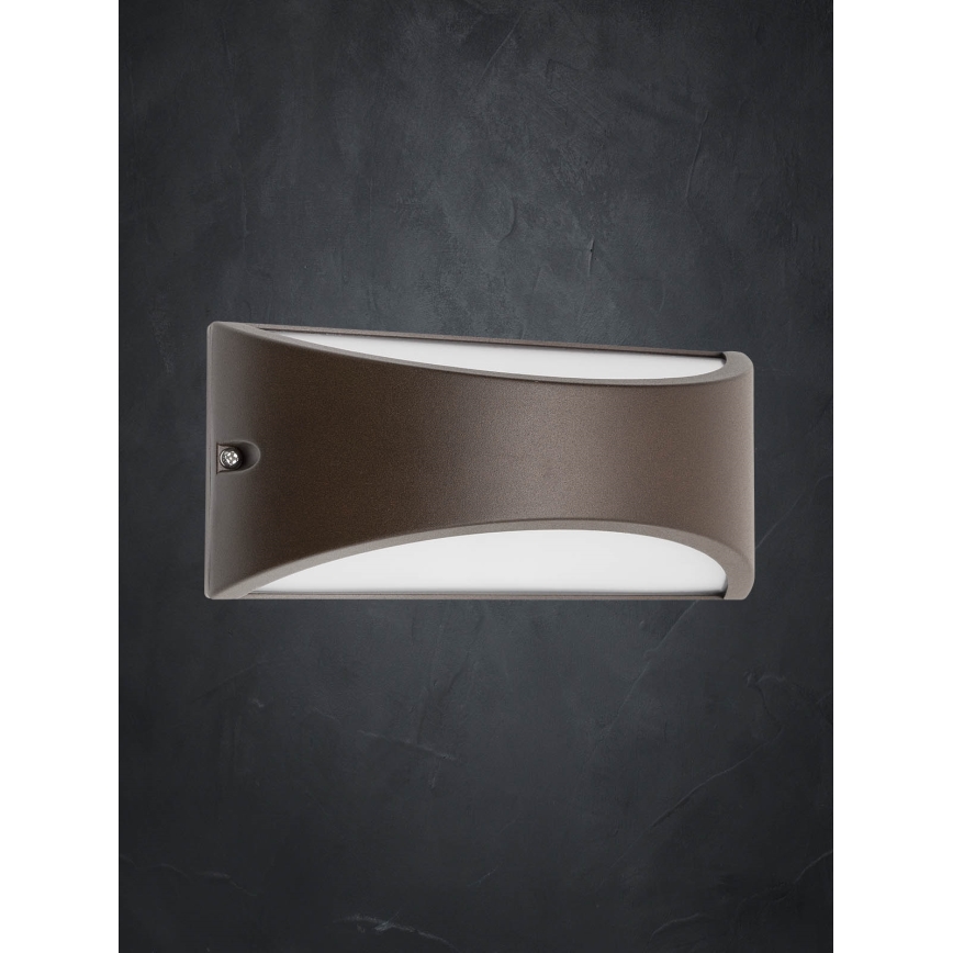 Redo 90192 - LED Venkovní nástěnné svítidlo SCUDO LED/10W/230V 3000K IP54 hnědá