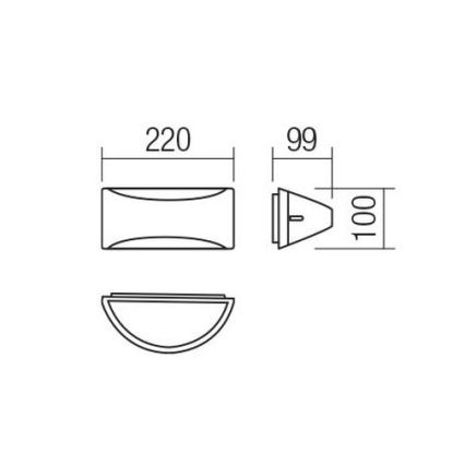 Redo 90192 - LED Venkovní nástěnné svítidlo SCUDO LED/10W/230V 3000K IP54 hnědá