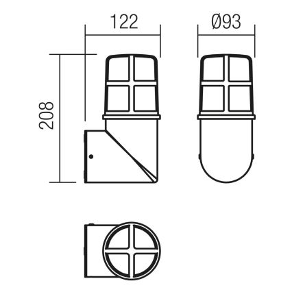 Redo 90197 - Venkovní nástěnné svítidlo TRITON 1xE27/28W/230V IP54 měď