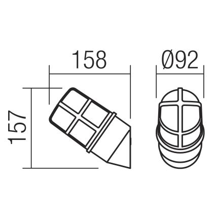 Redo 90203 - Venkovní nástěnné svítidlo TRITON 1xE27/28W/230V IP54 měď