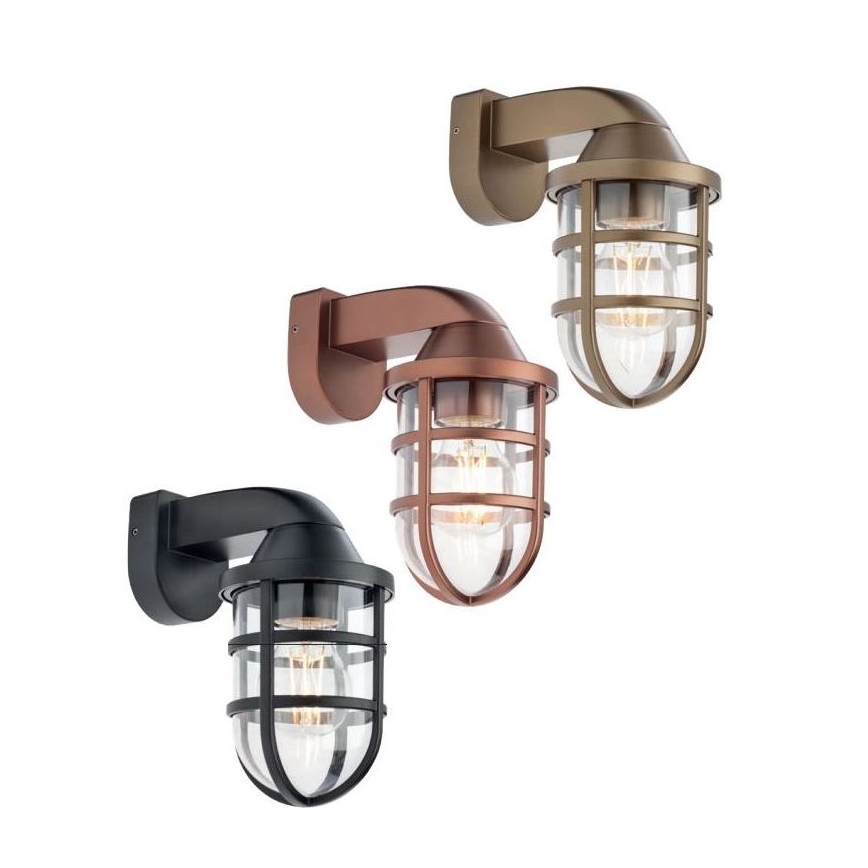 Redo 90206 - Venkovní nástěnné svítidlo CAGE 1xE27/28W/230V IP44 měď