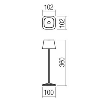 Redo 90218 - LED Venkovní stmívatelná lampa LA NUIT LED/2,2W/230V IP65 + USB