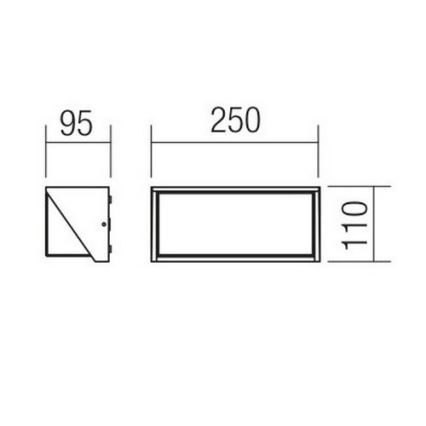 Redo 90238 - LED Venkovní nástěnné svítidlo SPECTRA LED/16W/230V 3000K IP54 šedá