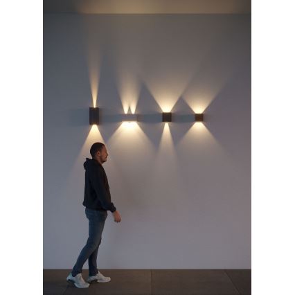 Redo 90298 - LED Venkovní nástěnné svítidlo VARY 2xLED/10W/230V 3000K IP54 hnědá