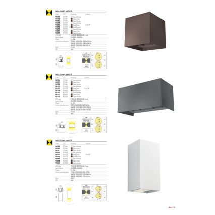 Redo 90302 - LED Venkovní nástěnné svítidlo VARY 4xLED/5W/230V 3000K IP54 antracit