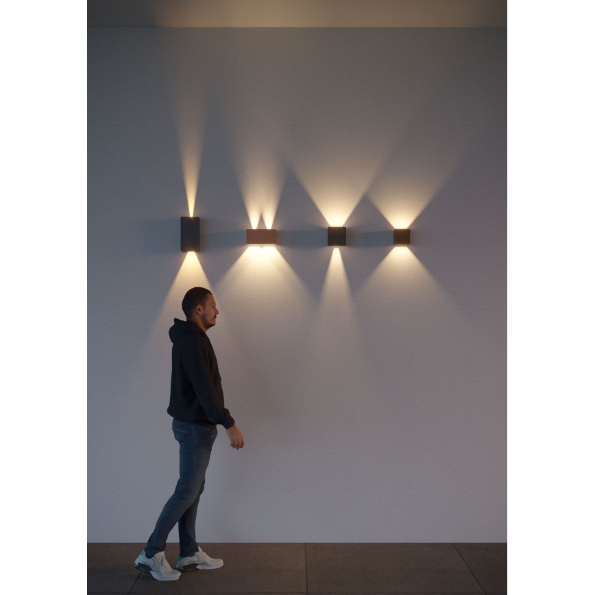 Redo 90304 - LED Venkovní nástěnné svítidlo VARY 4xLED/5W/230V 3000K IP54 hnědá