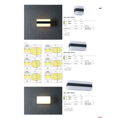 Redo 90322 - LED Venkovní nástěnné svítidlo KODIAK LED/5W/230V IP65 bílá/černá