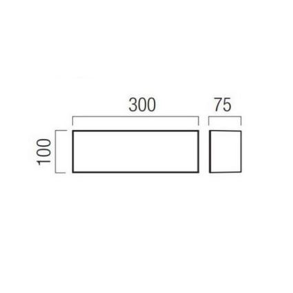 Redo 90329 - LED Venkovní nástěnné svítidlo KODIAK LED/12W/230V 4000K 30 cm IP65 bílá