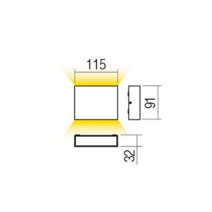 Redo 90375 - LED Venkovní nástěnné svítidlo KAMAL LED/6W/230V 3000K IP54 bílá