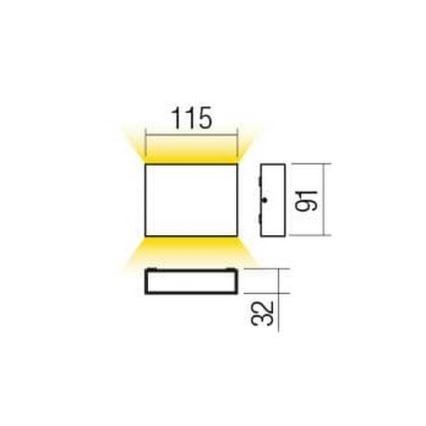 Redo 90376 - LED Venkovní nástěnné svítidlo KAMAL LED/4,4W/230V 3000K IP54 šedá