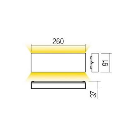 Redo 90387 - LED Venkovní nástěnné svítidlo KAMAL LED/15W/230V 3000K IP54 bílá