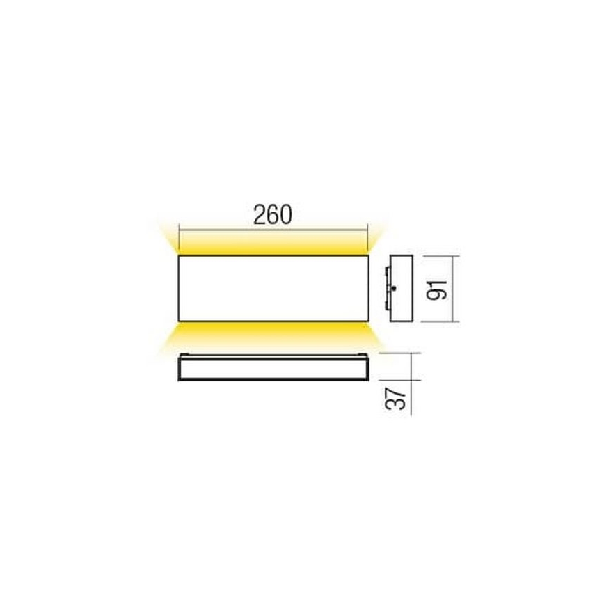 Redo 90387 - LED Venkovní nástěnné svítidlo KAMAL LED/15W/230V 3000K IP54 bílá
