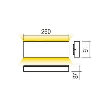 Redo 90388 - LED Venkovní nástěnné svítidlo KAMAL LED/15W/230V 3000K IP54 šedá