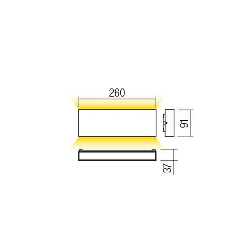 Redo 90388 - LED Venkovní nástěnné svítidlo KAMAL LED/15W/230V 3000K IP54 šedá