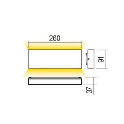 Redo 90389 - LED Venkovní nástěnné svítidlo KAMAL LED/15W/230V 3000K IP54 hnědá