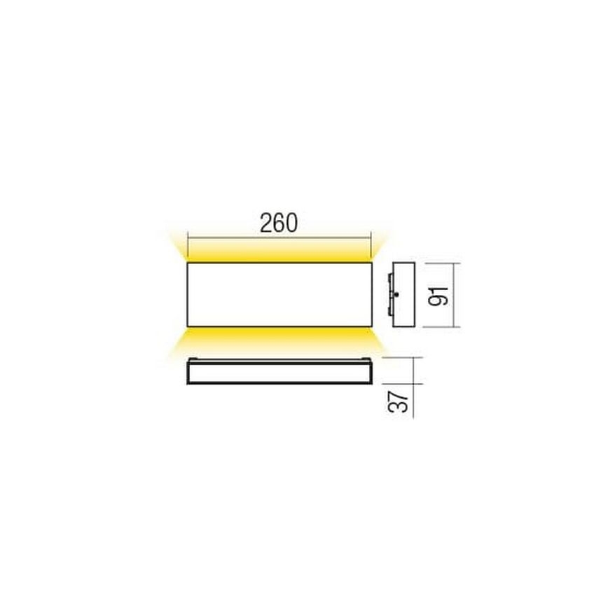 Redo 90389 - LED Venkovní nástěnné svítidlo KAMAL LED/15W/230V 3000K IP54 hnědá