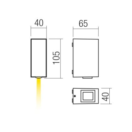 Redo 90413 - LED Venkovní nástěnné svítidlo ACE LED/3,36W/230V 3000K IP54 bílá