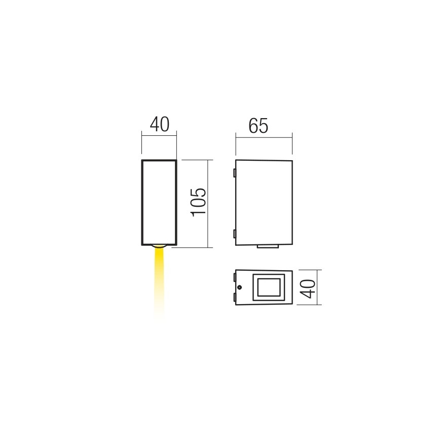 Redo 90417 - LED Venkovní nástěnné svítidlo ACE LED/3,36W/230V 3000K IP54 hnědá
