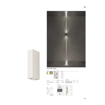 Redo 90421 - LED Venkovní nástěnné svítidlo ACE 2xLED/5,84W/230V 3000K IP54 šedá