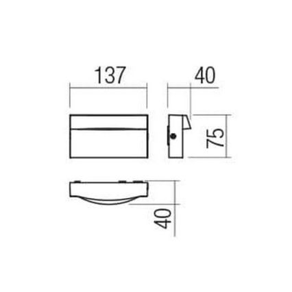 Redo 90426 - LED Venkovní nástěnné svítidlo POLIFEMO LED/8W/230V IP65 antracit