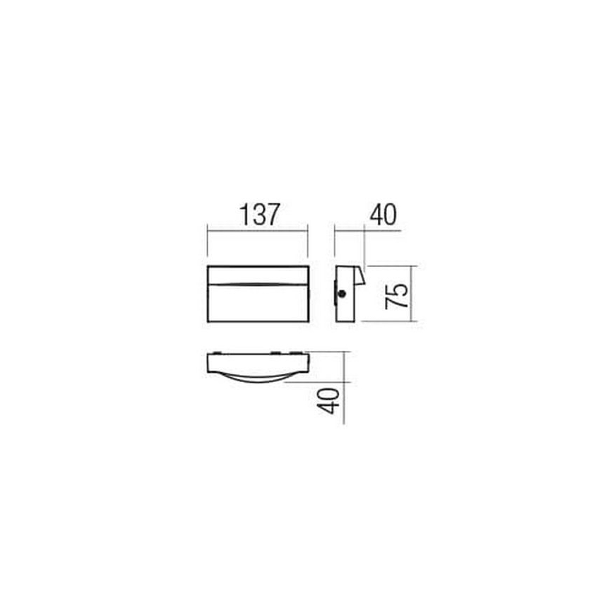 Redo 90426 - LED Venkovní nástěnné svítidlo POLIFEMO LED/8W/230V IP65 antracit