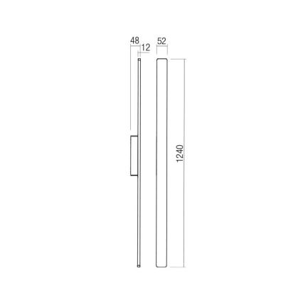 Redo 90430 - LED Venkovní nástěnné svítidlo REFLEXA LED/20W/230V 3000K 124 cm IP54 bílá