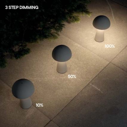 Redo 90438 - LED Stmívatelná dotyková venkovní lampa KIRA LED/4,7W/230V 2200 mAh IP44 bílá