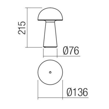 Redo 90438 - LED Stmívatelná dotyková venkovní lampa KIRA LED/4,7W/230V 2200 mAh IP44 bílá