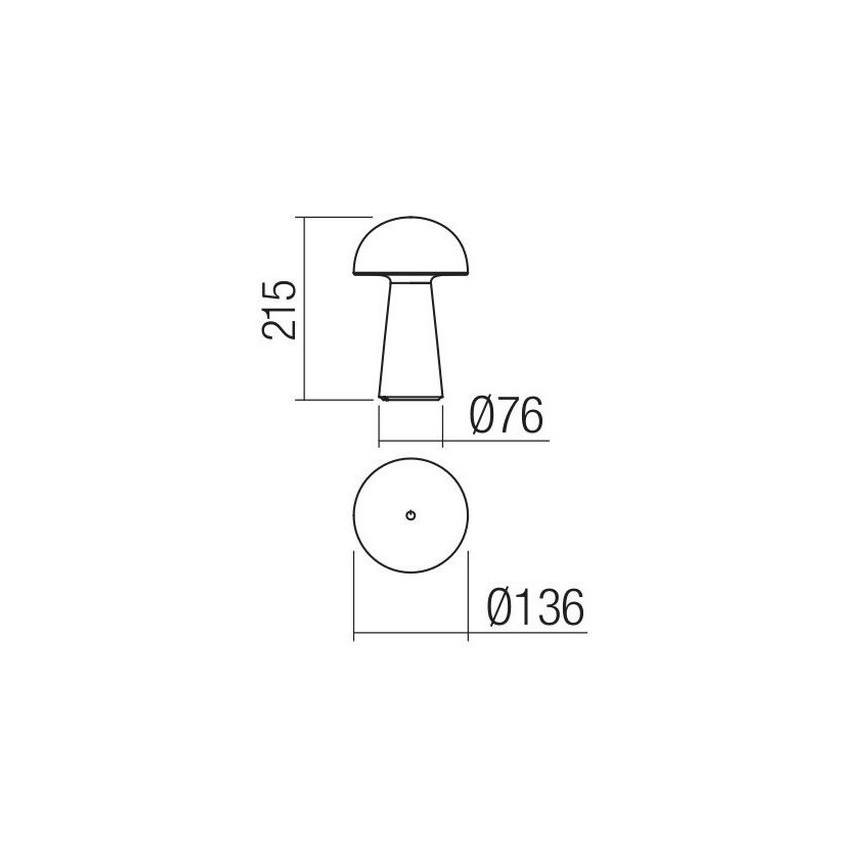 Redo 90439 - LED Stmívatelná dotyková venkovní lampa KIRA LED/4,7W/230V 2200 mAh IP44 černá