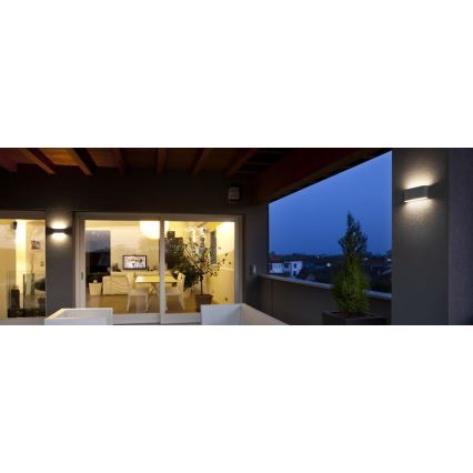 Redo 90452 - LED Venkovní nástěnné svítidlo KLIPPE LED/24W/230V 3000K IP54 antracit