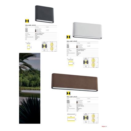 Redo 90452 - LED Venkovní nástěnné svítidlo KLIPPE LED/24W/230V 3000K IP54 antracit