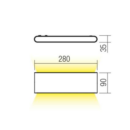 Redo 90452 - LED Venkovní nástěnné svítidlo KLIPPE LED/24W/230V 3000K IP54 antracit