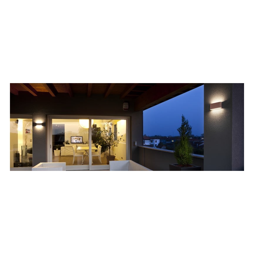 Redo 90453 - LED Venkovní nástěnné svítidlo KLIPPE LED/24W/230V 3000K IP54 hnědá