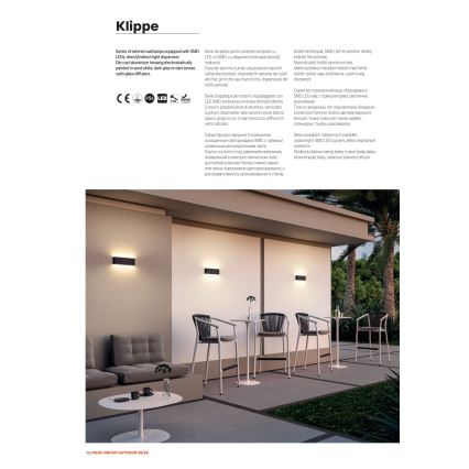 Redo 90453 - LED Venkovní nástěnné svítidlo KLIPPE LED/24W/230V 3000K IP54 hnědá