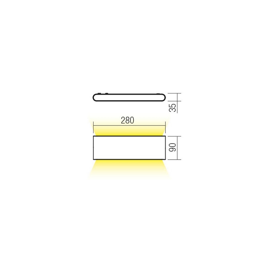 Redo 90453 - LED Venkovní nástěnné svítidlo KLIPPE LED/24W/230V 3000K IP54 hnědá