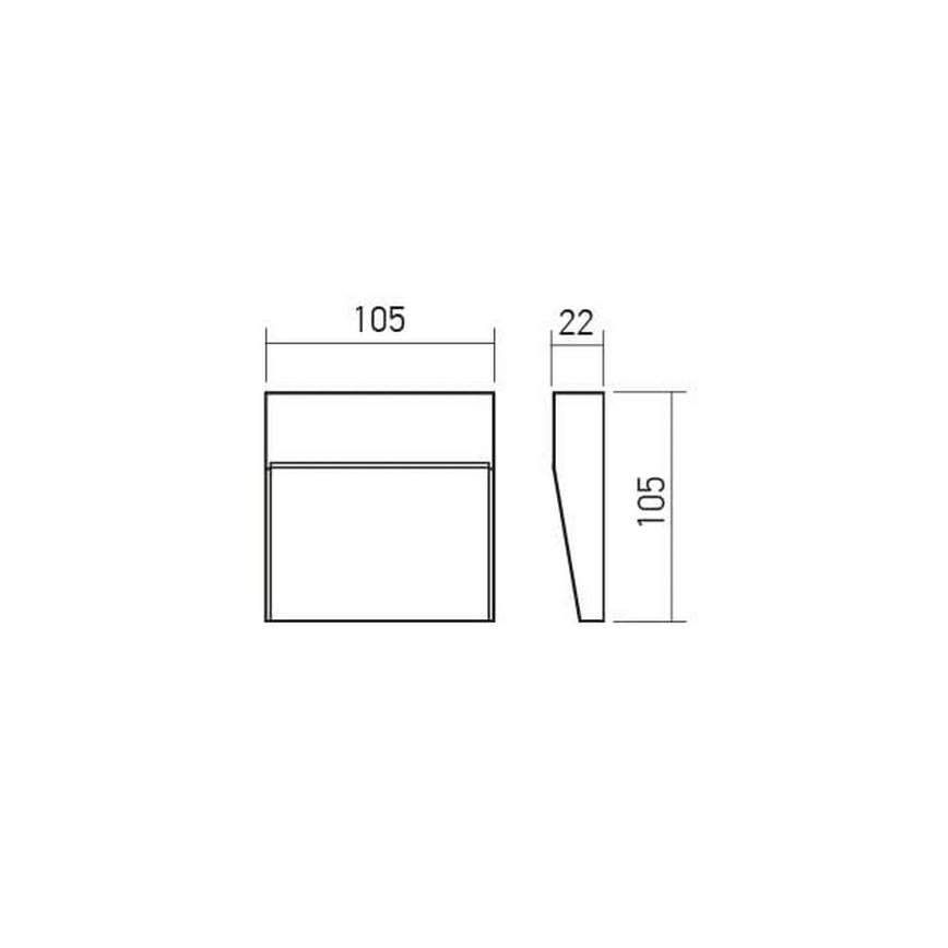 Redo 90475 - LED Venkovní nástěnné svítidlo LANDER LED/3W/230V IP54 antracit