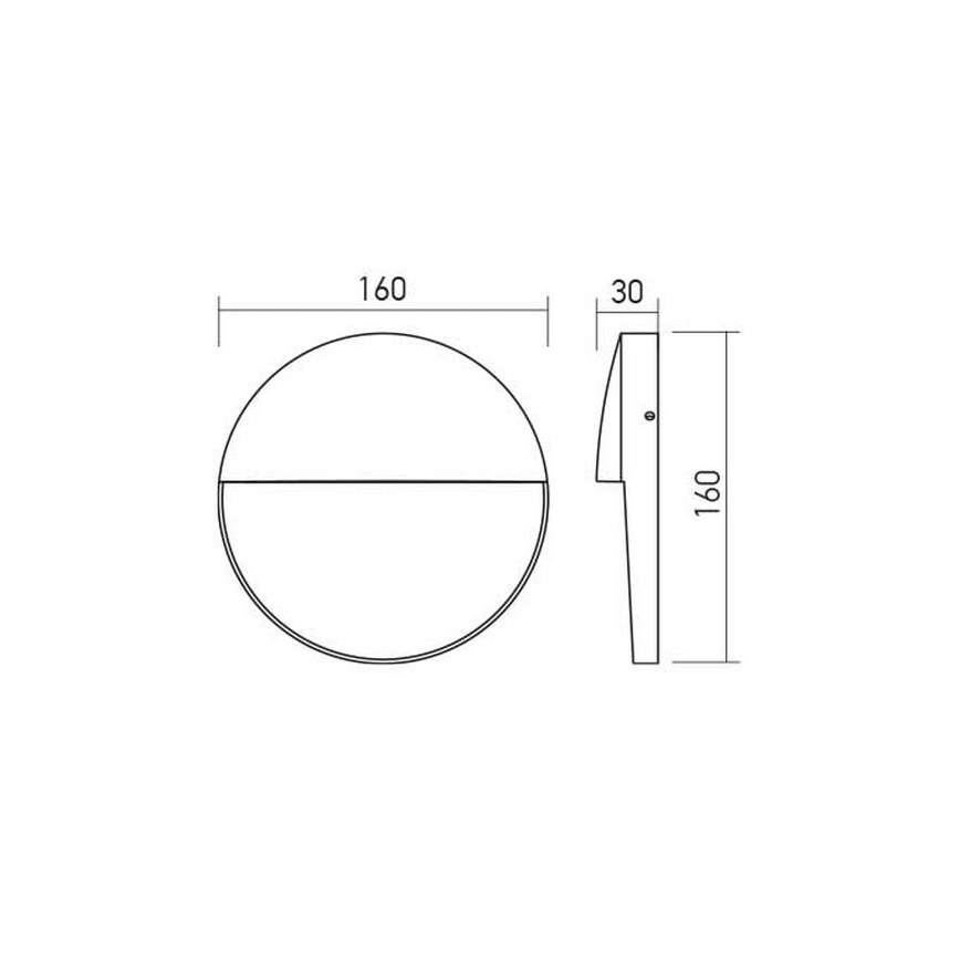 Redo 90477 - LED Venkovní nástěnné svítidlo LANDER LED/6W/230V IP54 antracit