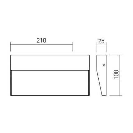 Redo 90481 - LED Venkovní nástěnné svítidlo LANDER LED/6W/230V IP54 antracit