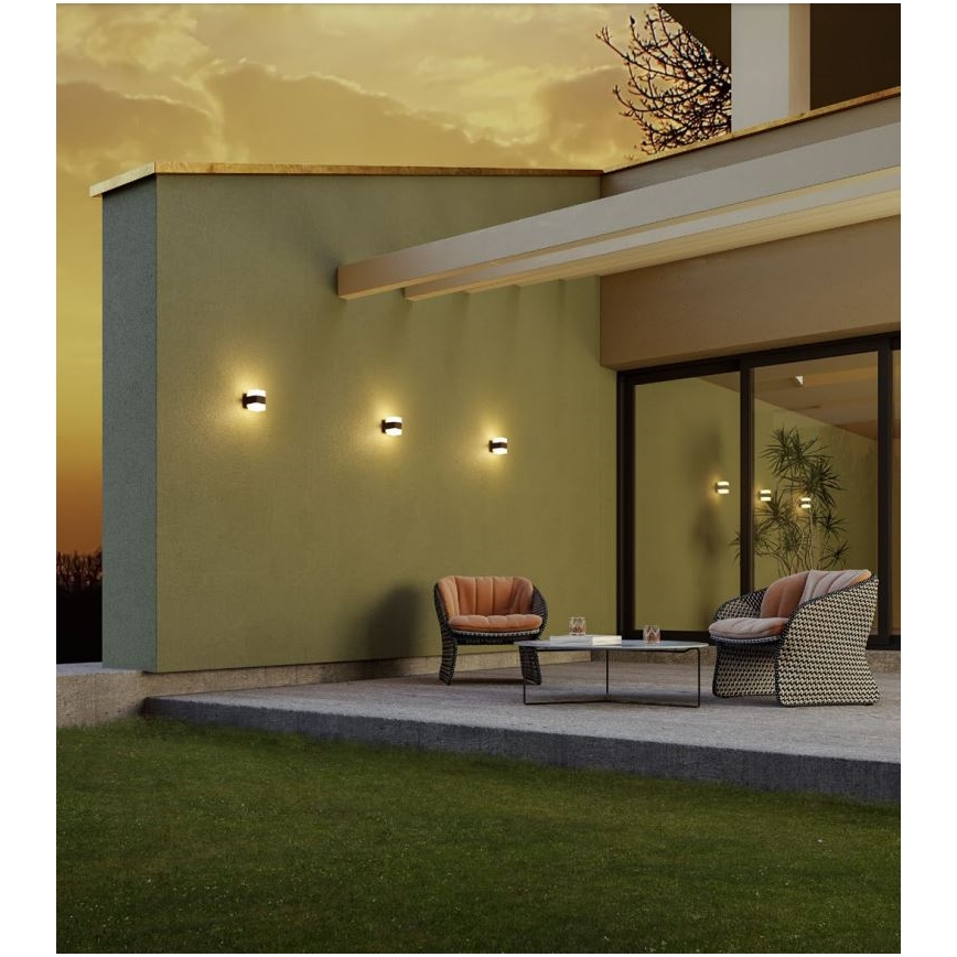 Redo 90492 - LED Venkovní nástěnné svítidlo TOK LED/14,8W/230V IP44 antracit