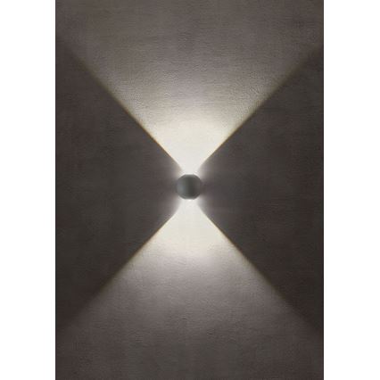 Redo 90498 - LED Venkovní nástěnné svítidlo MILESTONE 2xLED/3W/230V IP54 antracit